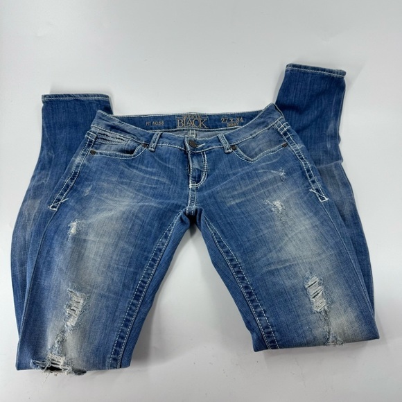 Buckle Black Skinny Jeans - Picture 3 of 9